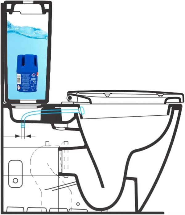 Blue Water Toilet Bowl Cleaner Long Lasting Air Freshener WC Tablet - Image 3