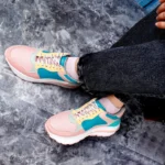 Women's Latest Suede Material Casual Running Lace up Shoes