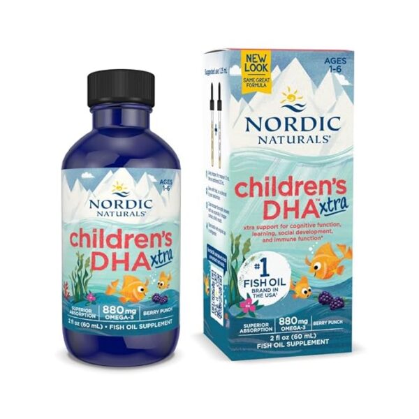 Nordic Naturals Children'S DHA Xtra | 880 mg Omega 3 Fish Oil From Arctic Cod Liver Oil