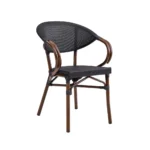 Saga Wooden Finish Aluminium Outdoor Chair